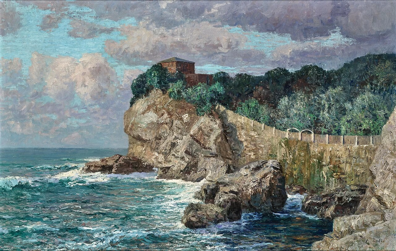 Veduta della Villa Percanetti vicino a Recco